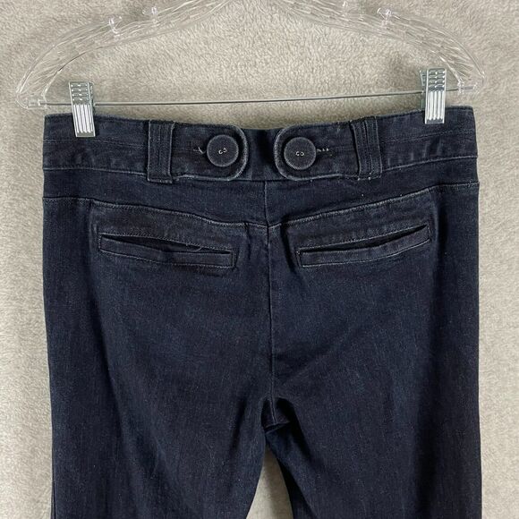 Ann Taylor Loft Women's Original Trousers Size 6 Mid Rise Dark Wash - Picture 4 of 11